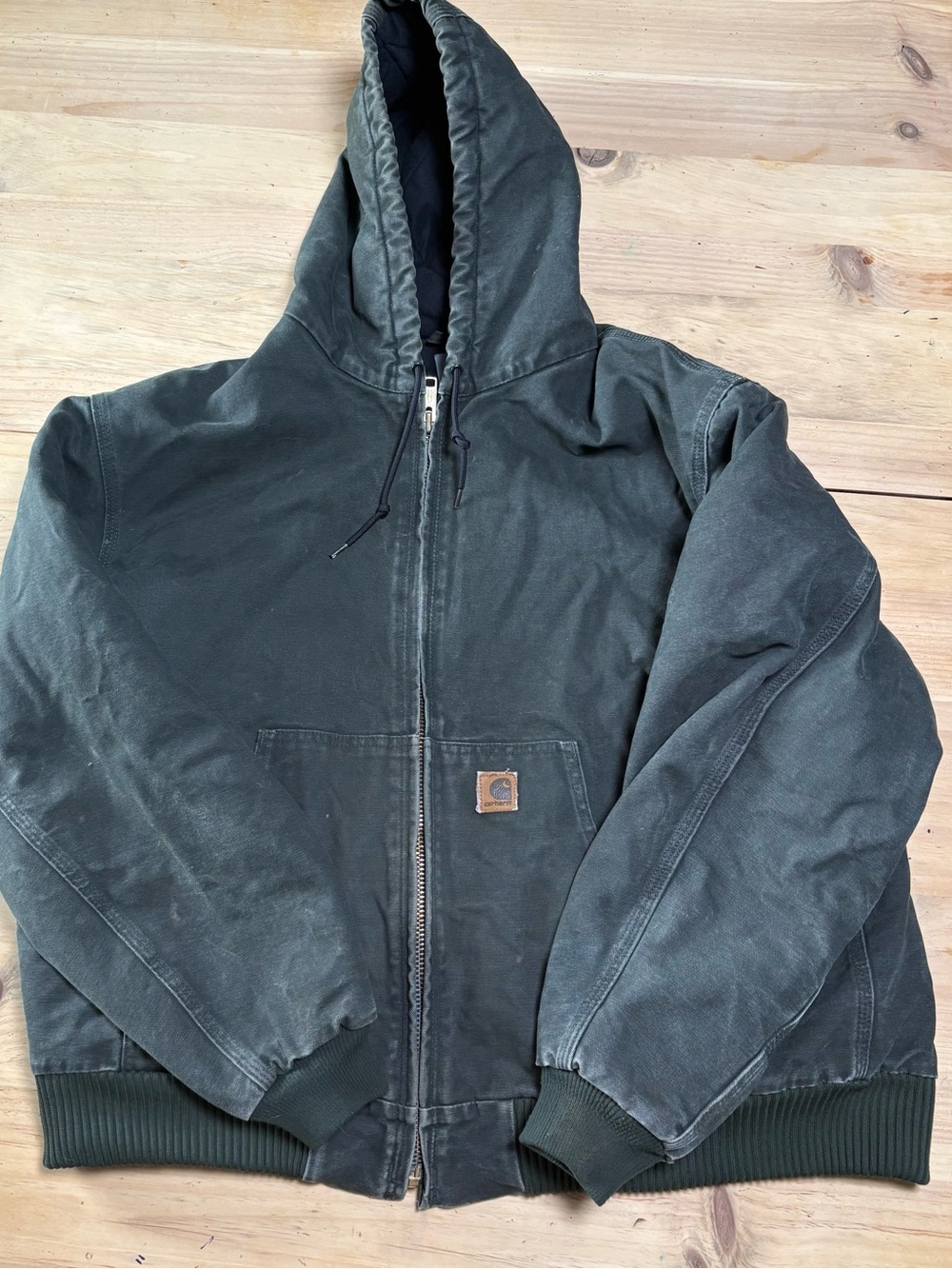 Vintage Carhartt Men's Active Jacket Quilt Lined  moss green